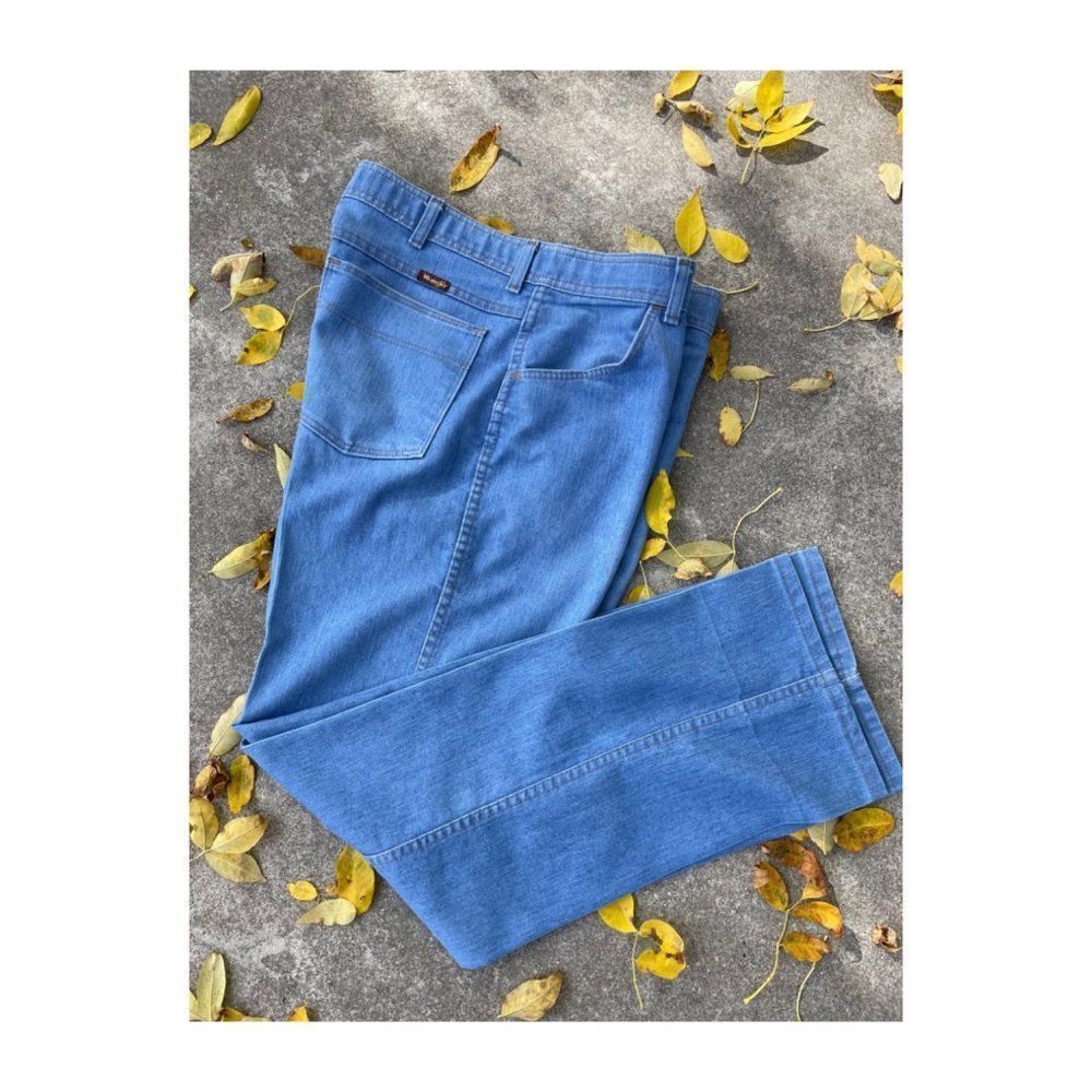 Vintage Wrangler High Waist Jeans Light Wash Straight Legs 4 Pocket Sz 36